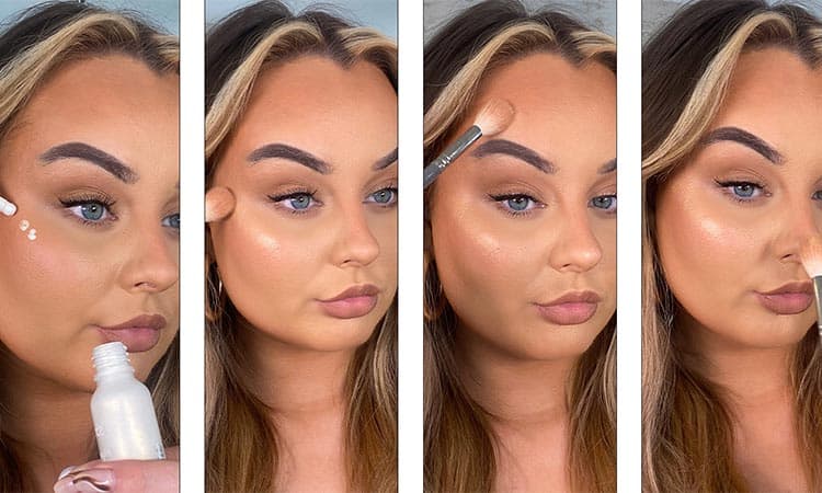 نحوه استفاده از هایلایتر پودری صورت