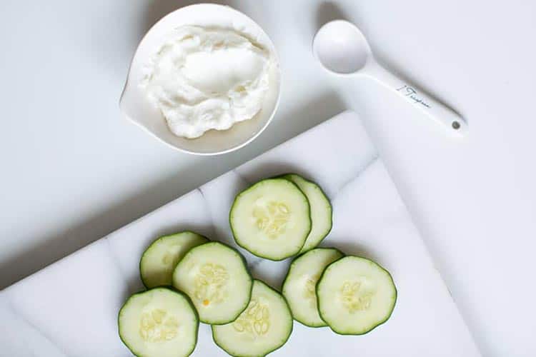 ماسک خیار برای التهاب پوست