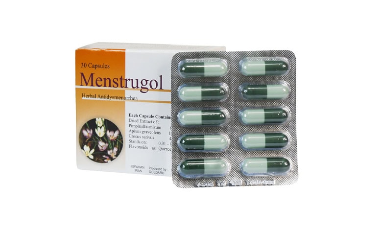 از کپسول قاعدگی گل دارو مدل Menstrugol