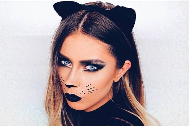 آرایش هالووین زن گربه ای