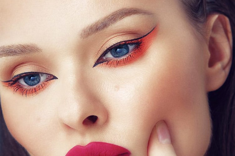 آرایش چشم برای عینک چند ضلعی