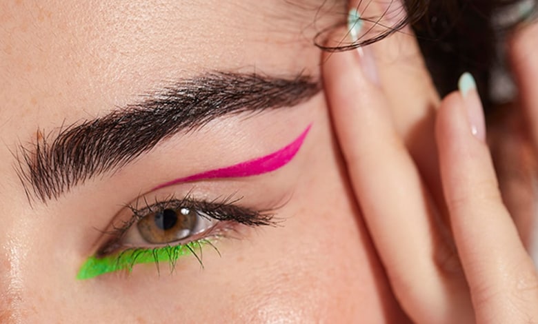 خط چشم مدل‌دار 2 رنگ