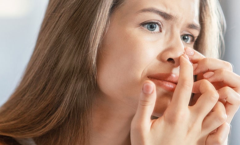 جوش زدن نوک بینی