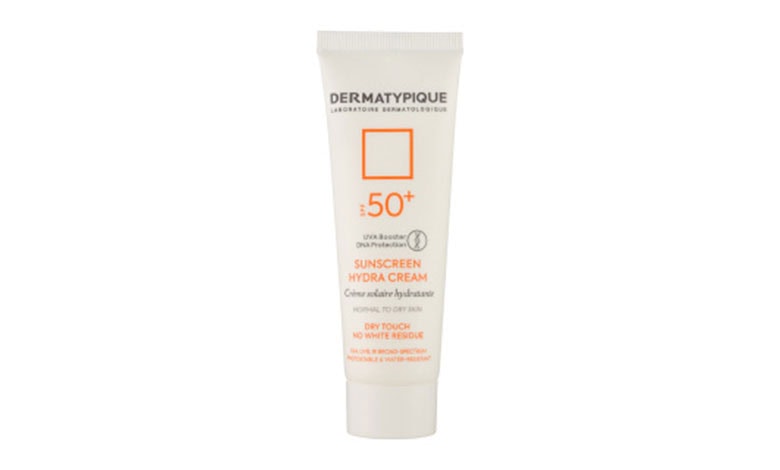 کرم ضدآفتاب درماتیپیک بی‌رنگ مدل Hydra با SPF50