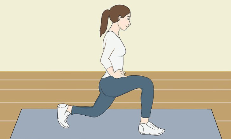 حرکت لانژ برای ساخت سیکس پک زنانه